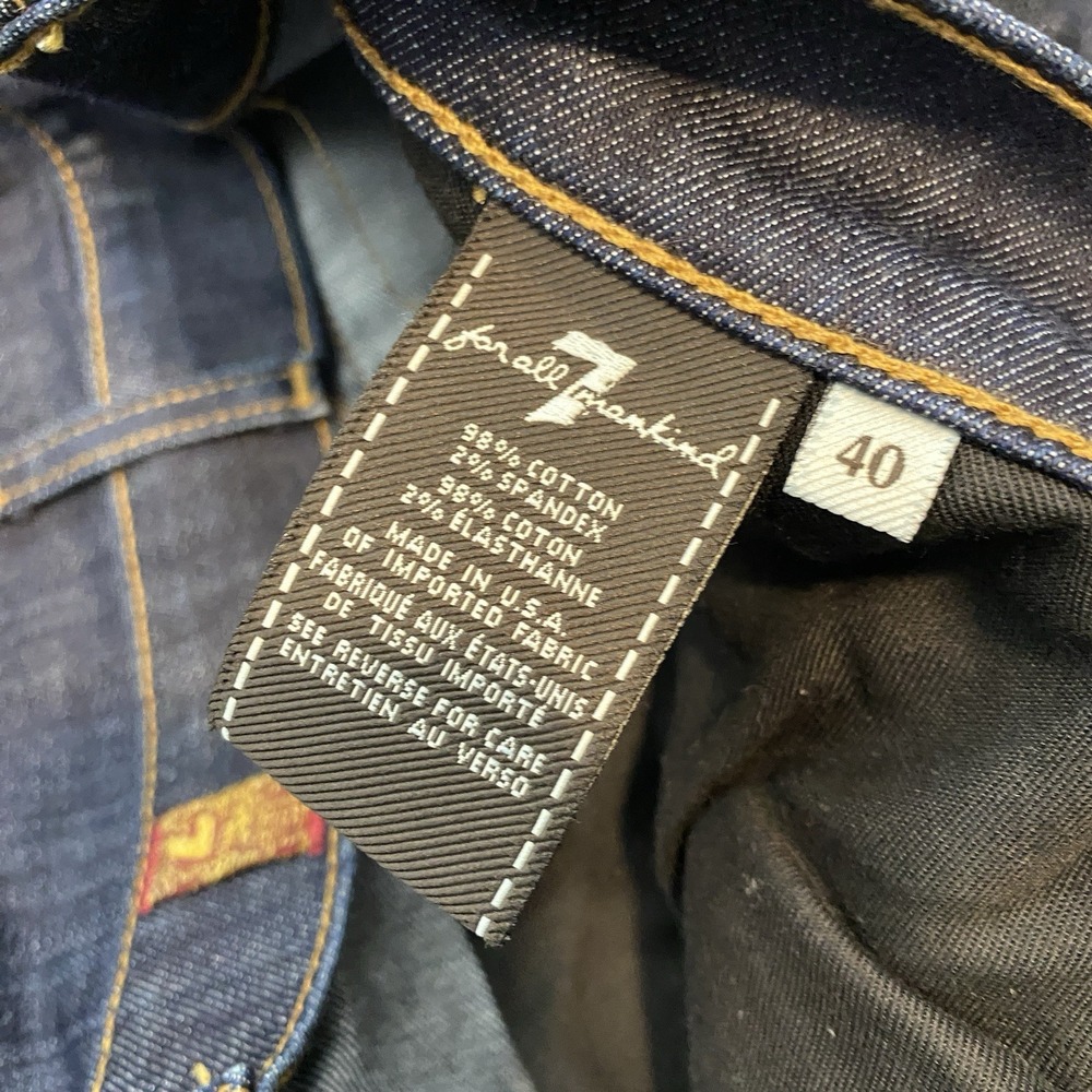 7 For All Mankind Austyn Jeans Men 40x30 Y2K Baggy Button Fly Wide Leg USA - Picture 5 of 10